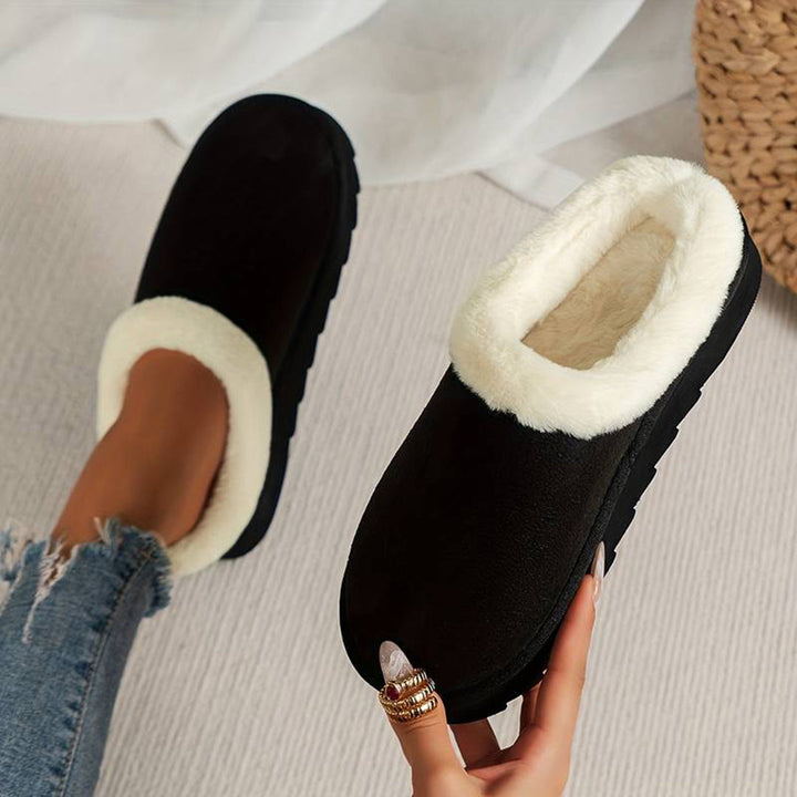 Vintertofflor - Päls - Slip-On - Inomhus tofflor - Hus tofflor-Eva Jonsson