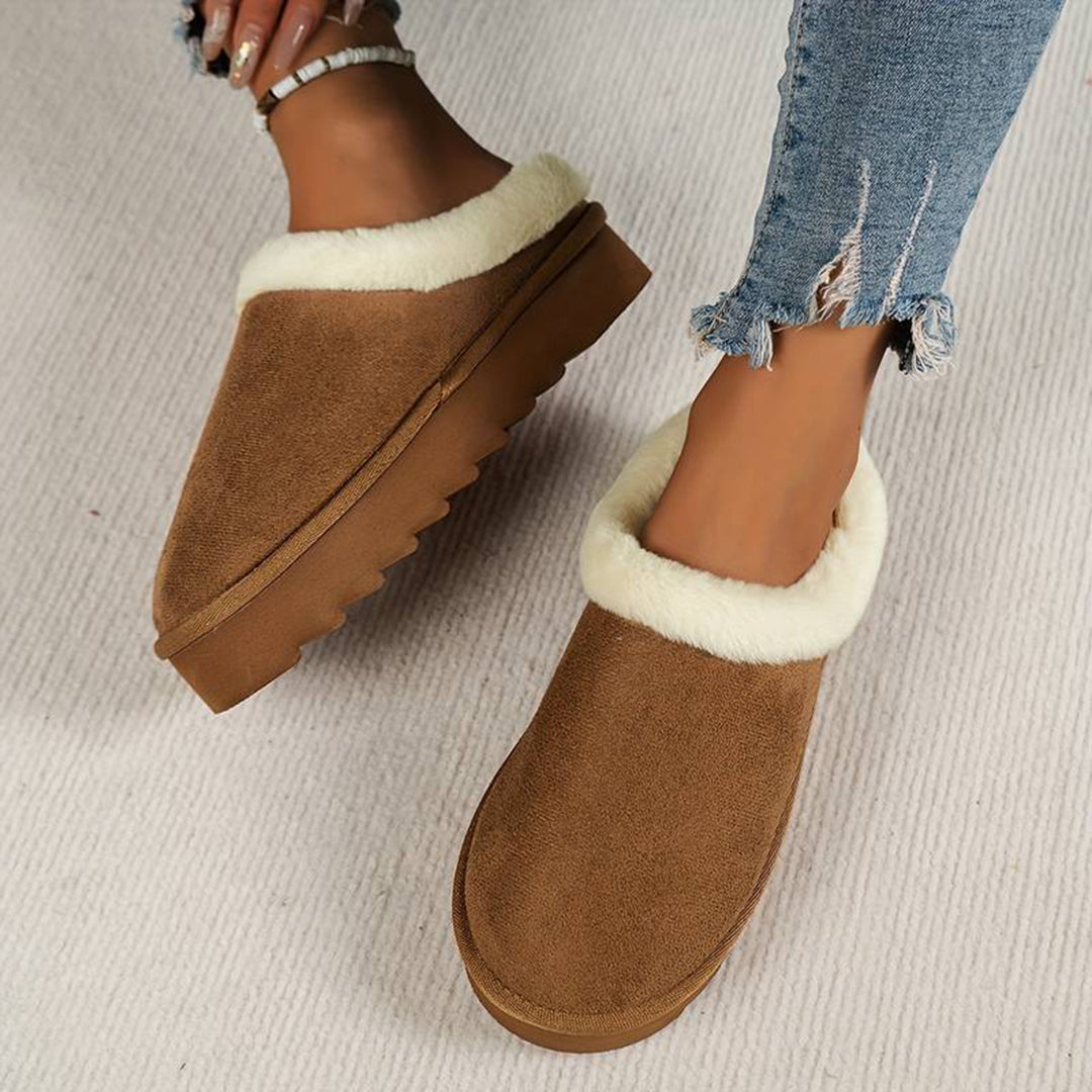Vintertofflor - Päls - Slip-On - Inomhus tofflor - Hus tofflor-Eva Jonsson