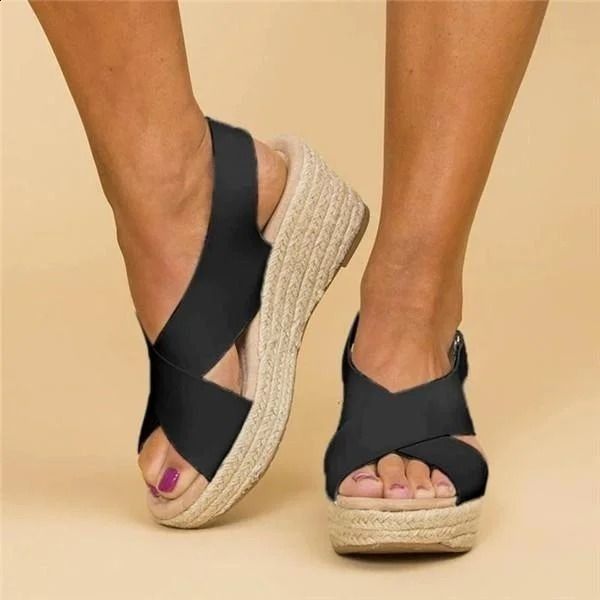 Wedge Espadrilles | Ortopediska | Plattform | Wedge Sandaler | Sandaler för Kvinnor-Eva Jonsson