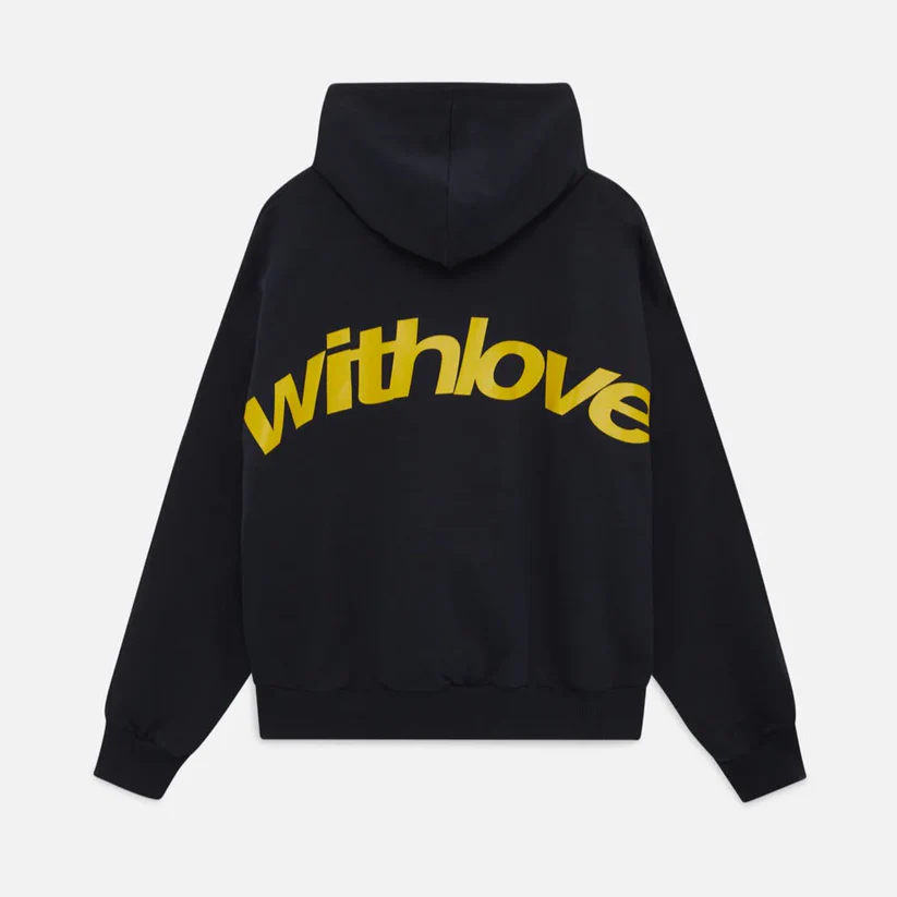 With Love Hoodie | Unisex Tröja, Mysig, Avslappnad Passform, Polyester/Elastan-Eva Jonsson