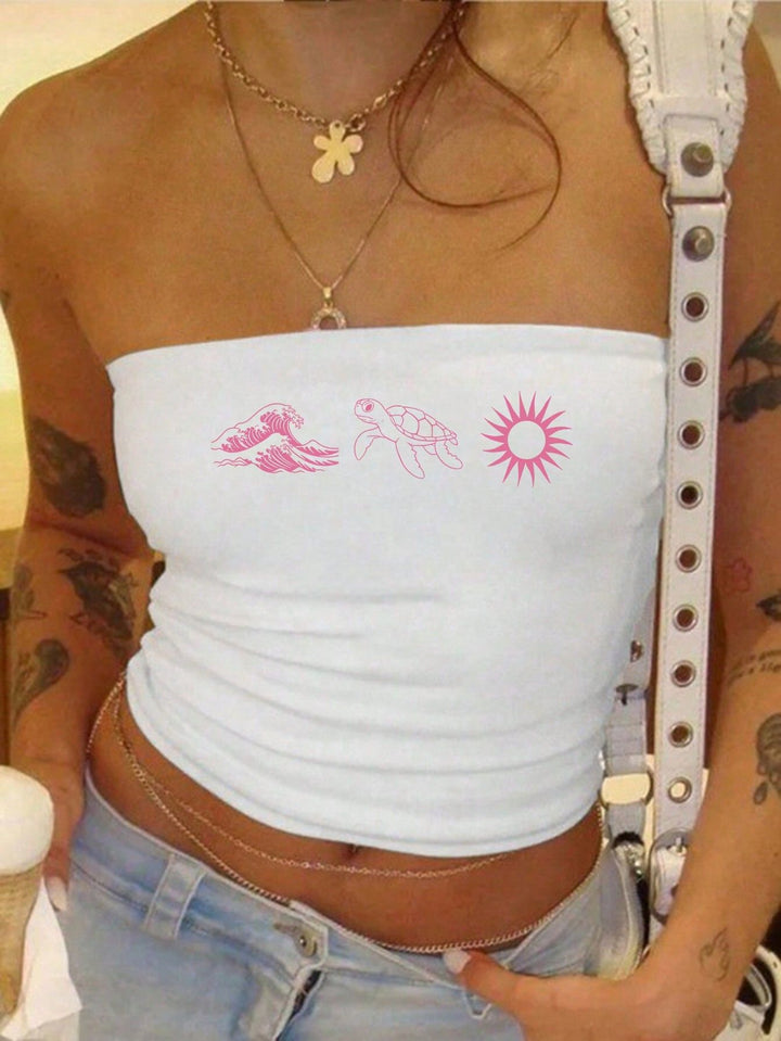 Women Bandeau top with smooth ghost design Mirla-Eva Jonsson
