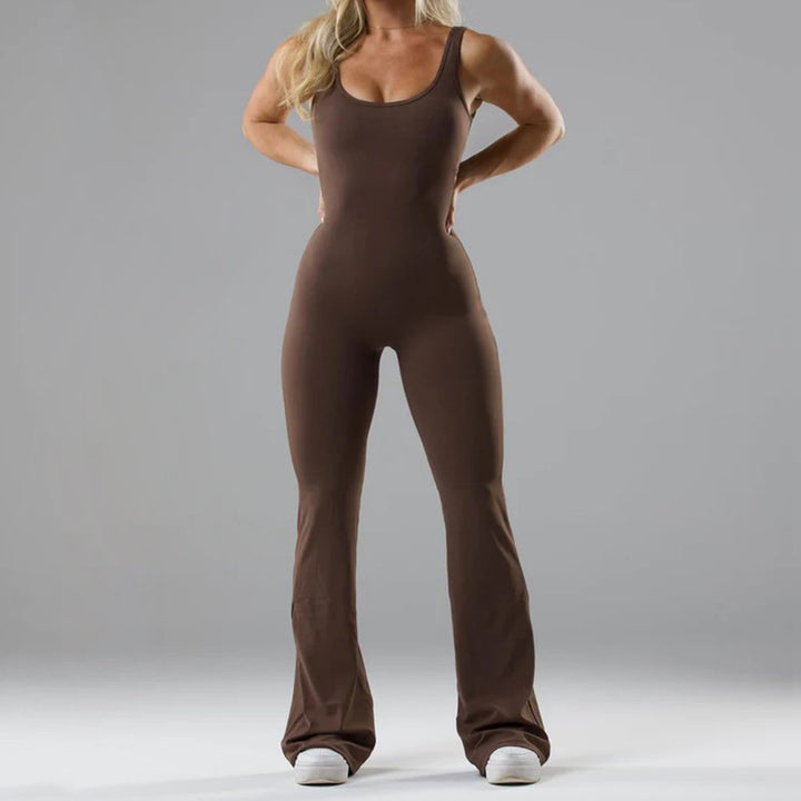 Women Elegant Jumpsuit with fitted cut and flared legs Mirla-Eva Jonsson