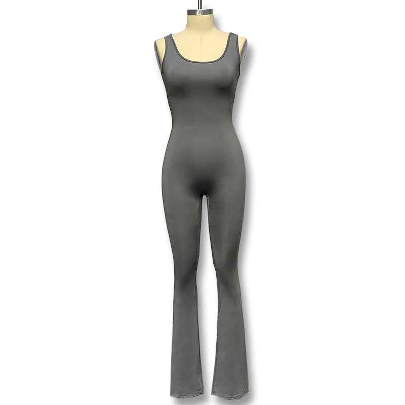 Women Elegant Jumpsuit with fitted cut and flared legs Mirla-Eva Jonsson