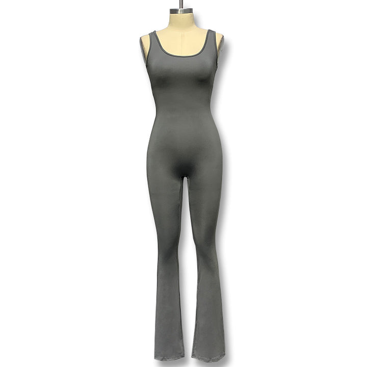 Women Elegant Jumpsuit with fitted cut and flared legs Mirla-Eva Jonsson