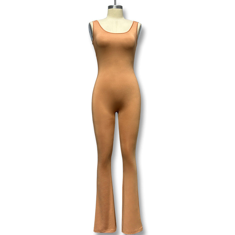 Women Elegant Jumpsuit with fitted cut and flared legs Mirla-Eva Jonsson