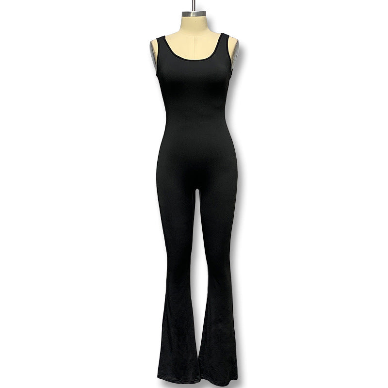 Women Elegant Jumpsuit with fitted cut and flared legs Mirla-Eva Jonsson