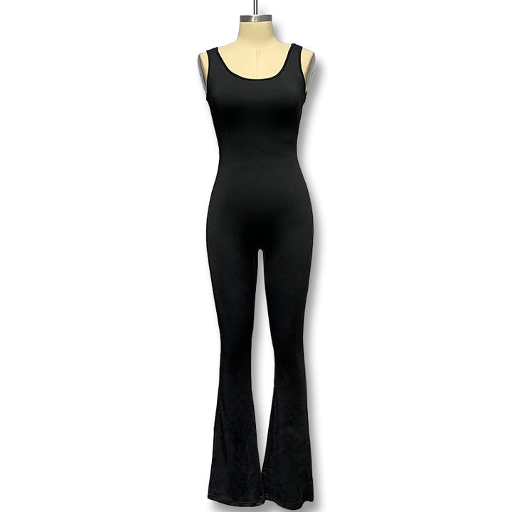 Women Elegant Jumpsuit with fitted cut and flared legs Mirla-Eva Jonsson