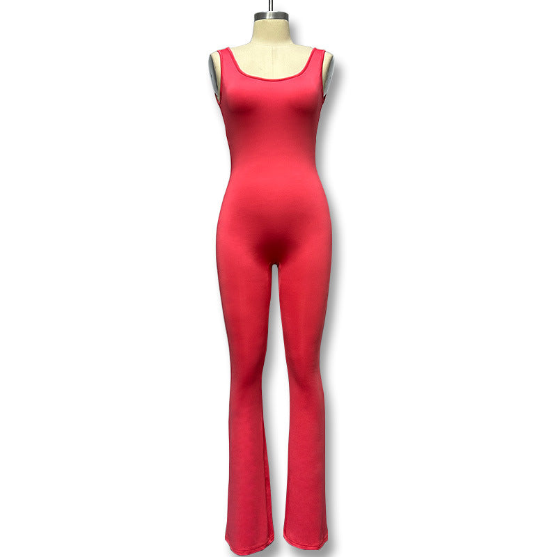 Women Elegant Jumpsuit with fitted cut and flared legs Mirla-Eva Jonsson