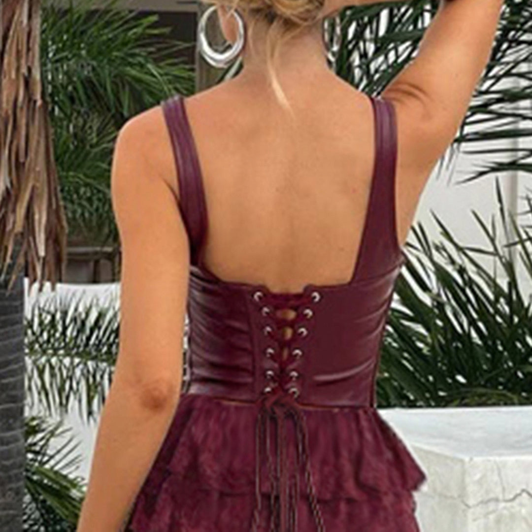 Women Elegant Lace Dress with Ruffle Skirts Mirla-Eva Jonsson