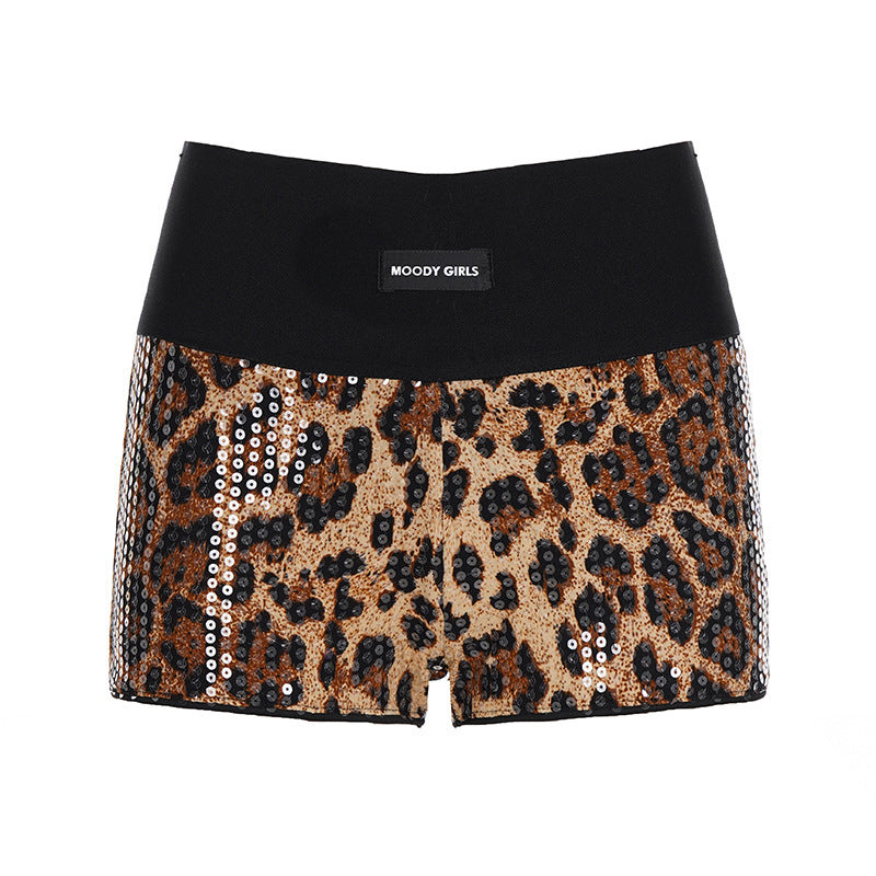 Women Glittering Leopard Print with Elastic Waist and Stylish Design Mirla-Eva Jonsson