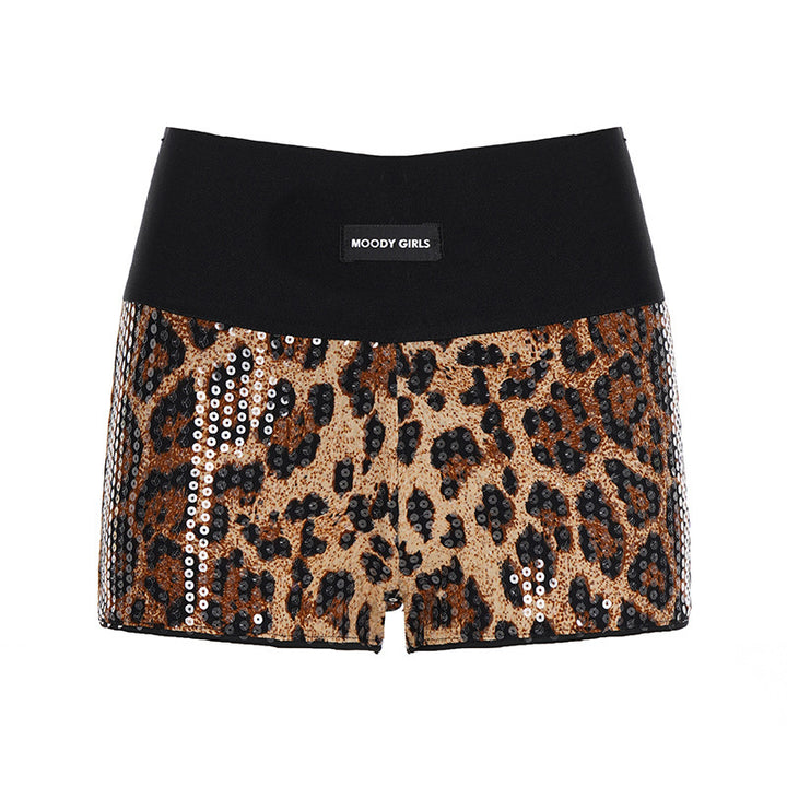 Women Glittering Leopard Print with Elastic Waist and Stylish Design Mirla-Eva Jonsson