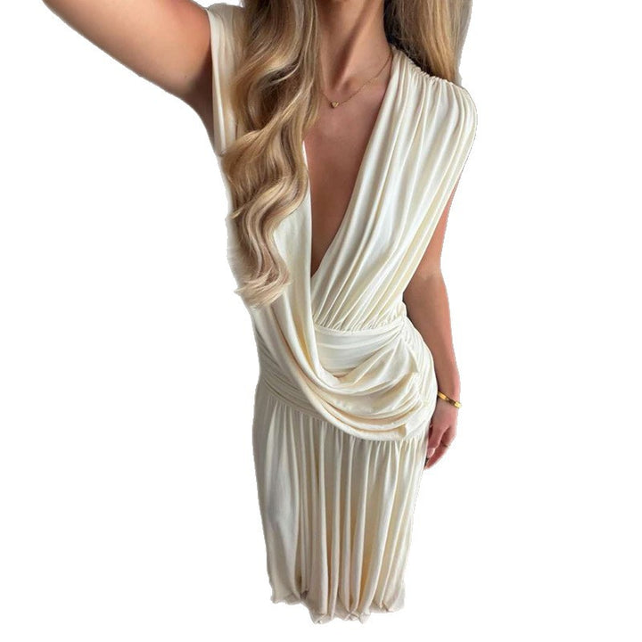 Women Pleated Evening Dress Mirla-Eva Jonsson