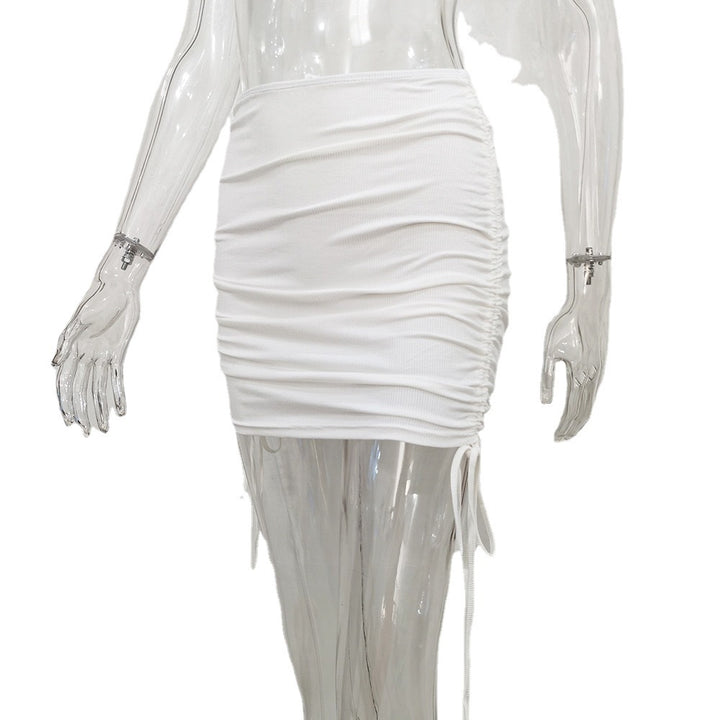 Women Stylish Mini Skirt with Draping and Side Lacing Mirla-Eva Jonsson
