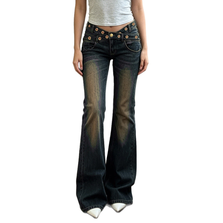 Women jeans with wide fit and elegant belt loops Mirla-Eva Jonsson