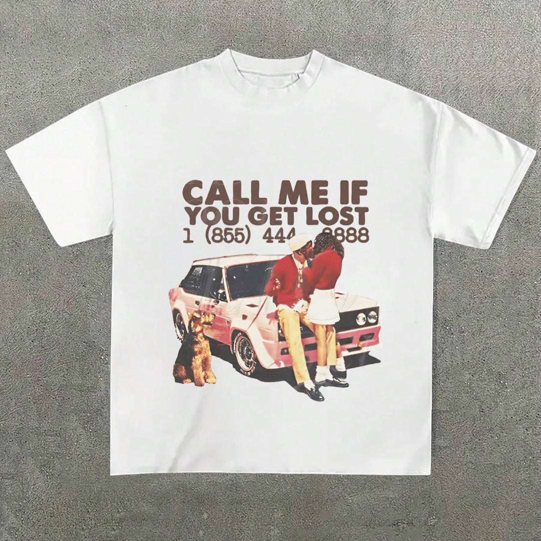 Women's Graphic T-Shirt with nostalgic car design and cheeky lettering Mirla-Eva Jonsson