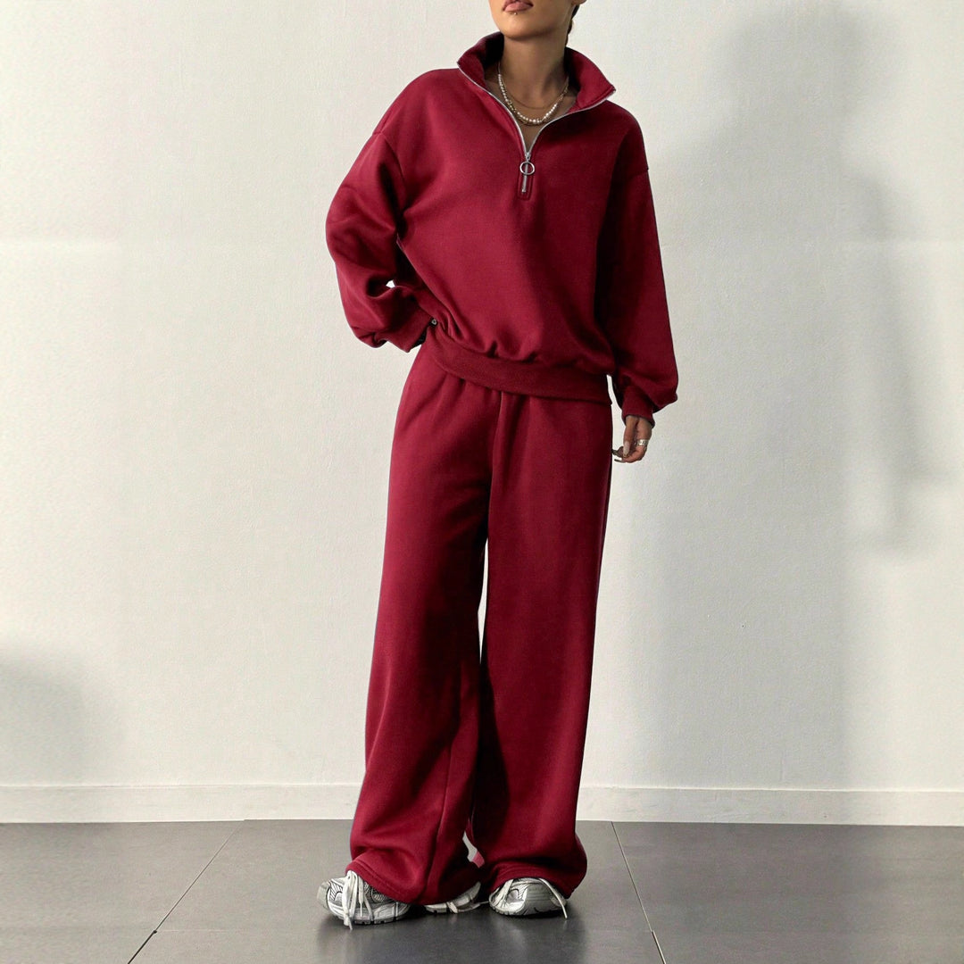 Women's casual tracksuit with high collar and loose fit Mirla-Eva Jonsson