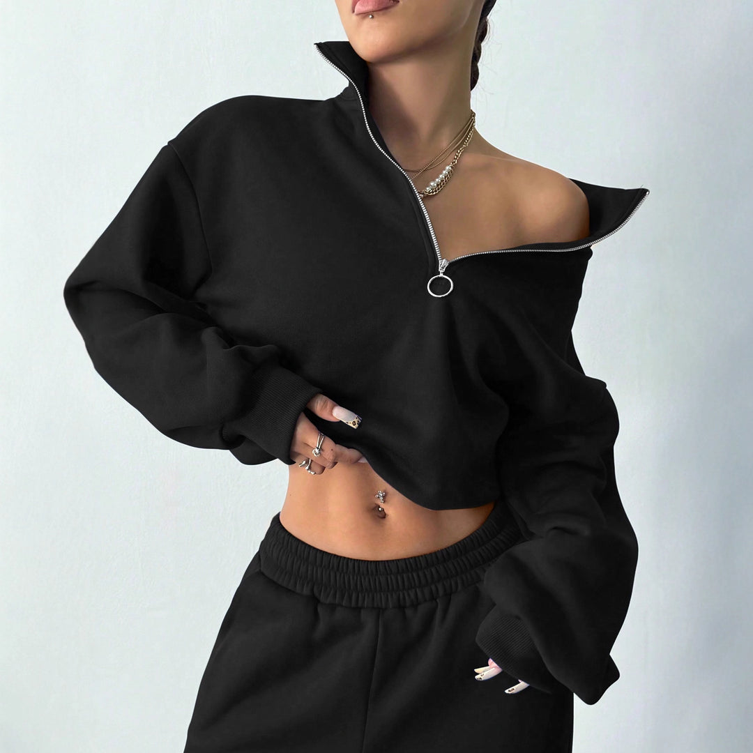 Women's casual tracksuit with high collar and loose fit Mirla-Eva Jonsson