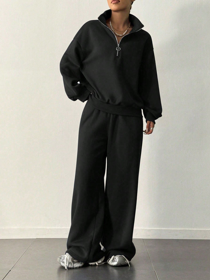 Women's casual tracksuit with high collar and loose fit Mirla-Eva Jonsson