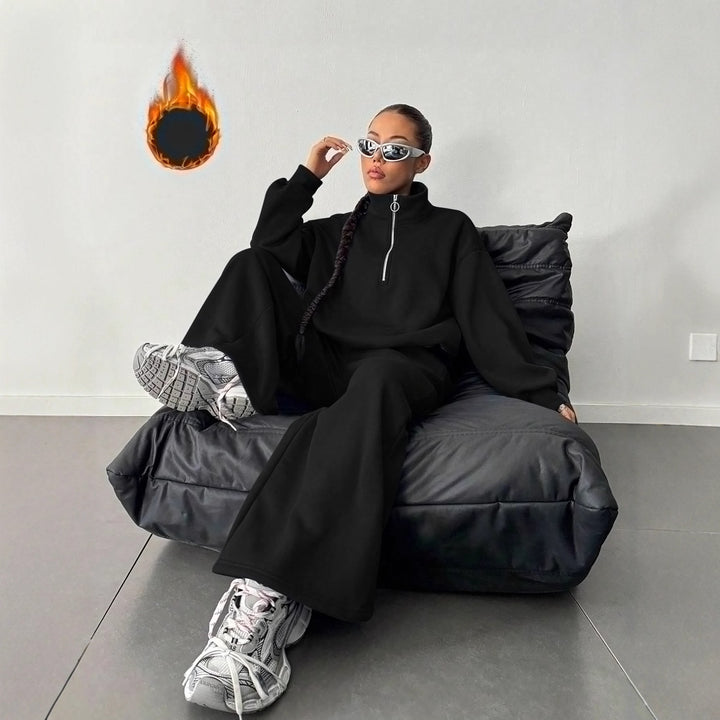 Women's casual tracksuit with high collar and loose fit Mirla-Eva Jonsson