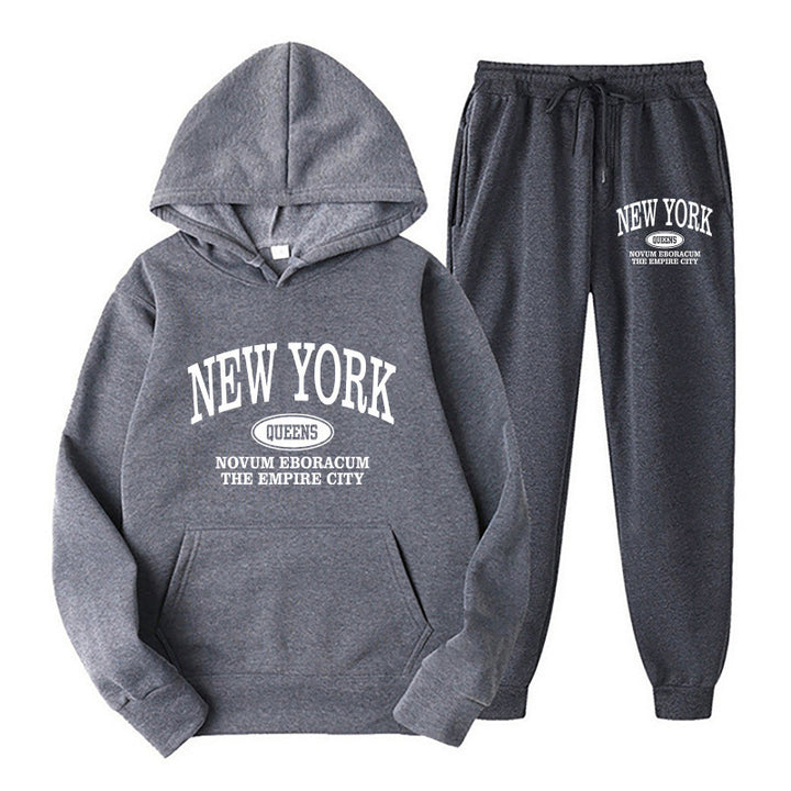 Women's hoodie set with versatile lettering and comfortable pockets Mirla-Eva Jonsson
