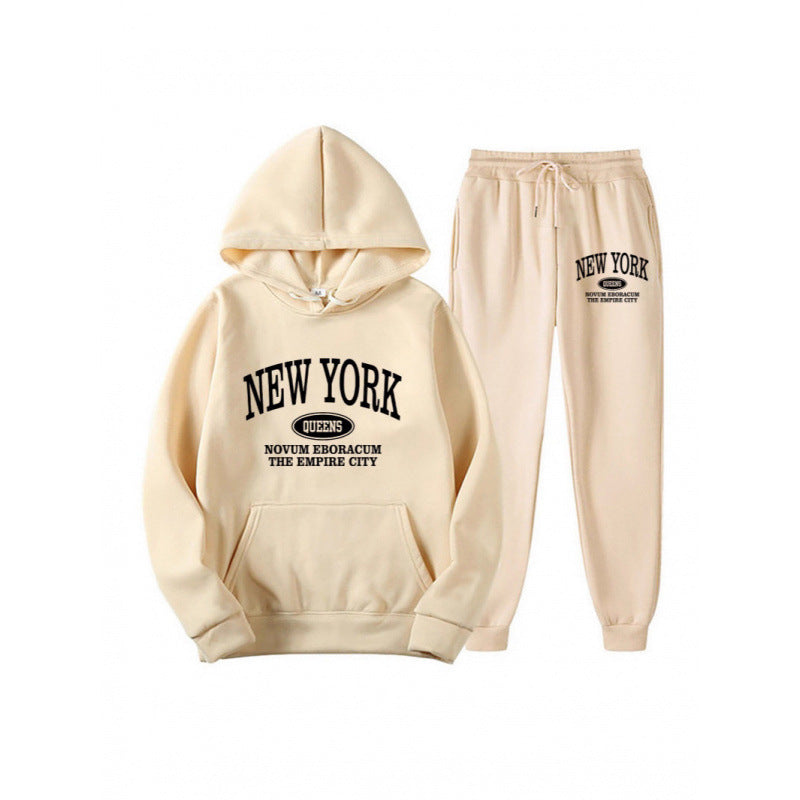 Women's hoodie set with versatile lettering and comfortable pockets Mirla-Eva Jonsson
