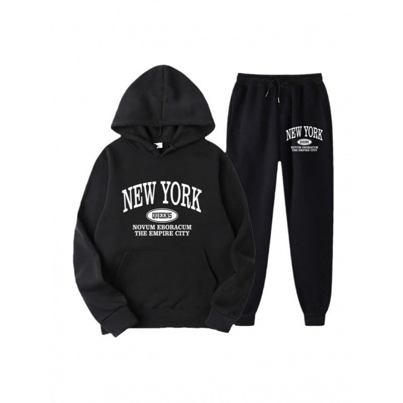 Women's hoodie set with versatile lettering and comfortable pockets Mirla-Eva Jonsson