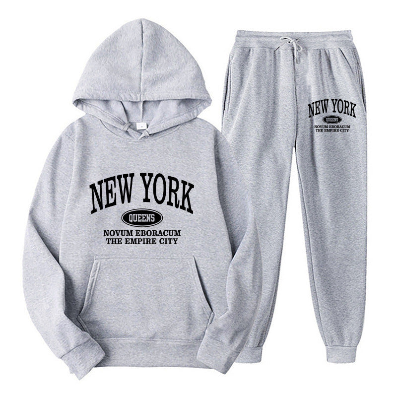 Women's hoodie set with versatile lettering and comfortable pockets Mirla-Eva Jonsson