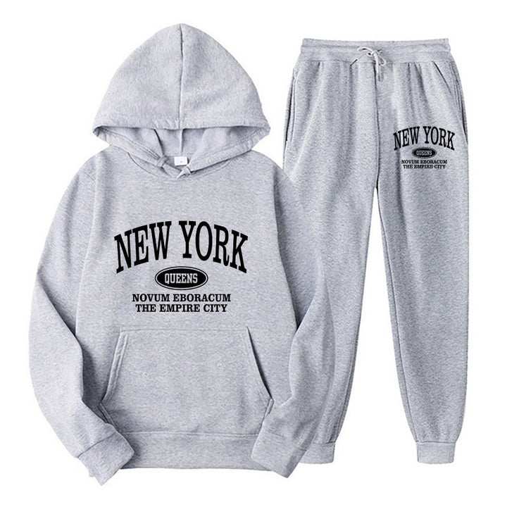 Women's hoodie set with versatile lettering and comfortable pockets Mirla-Eva Jonsson