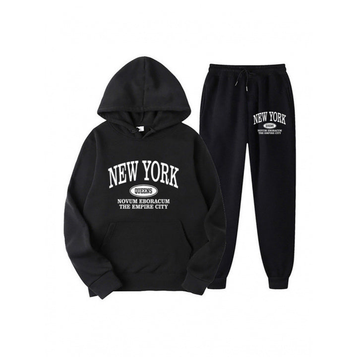Women's hoodie set with versatile lettering and comfortable pockets Mirla-Eva Jonsson