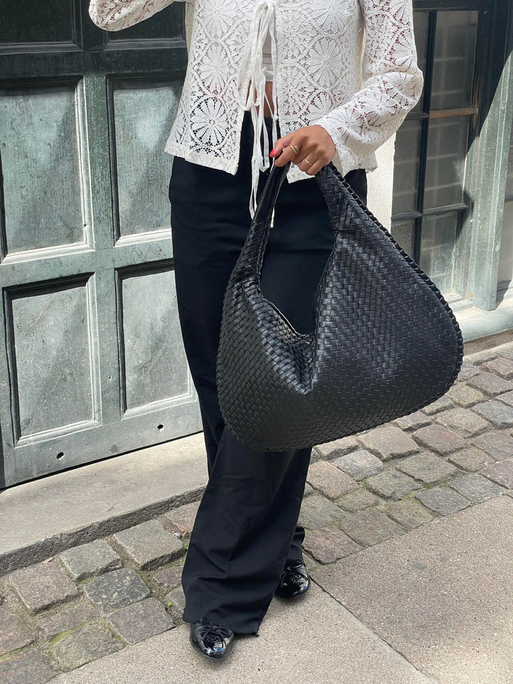 Woven Bag - Vattentät axelremsväska med dragkedja för kvinnor-Eva Jonsson