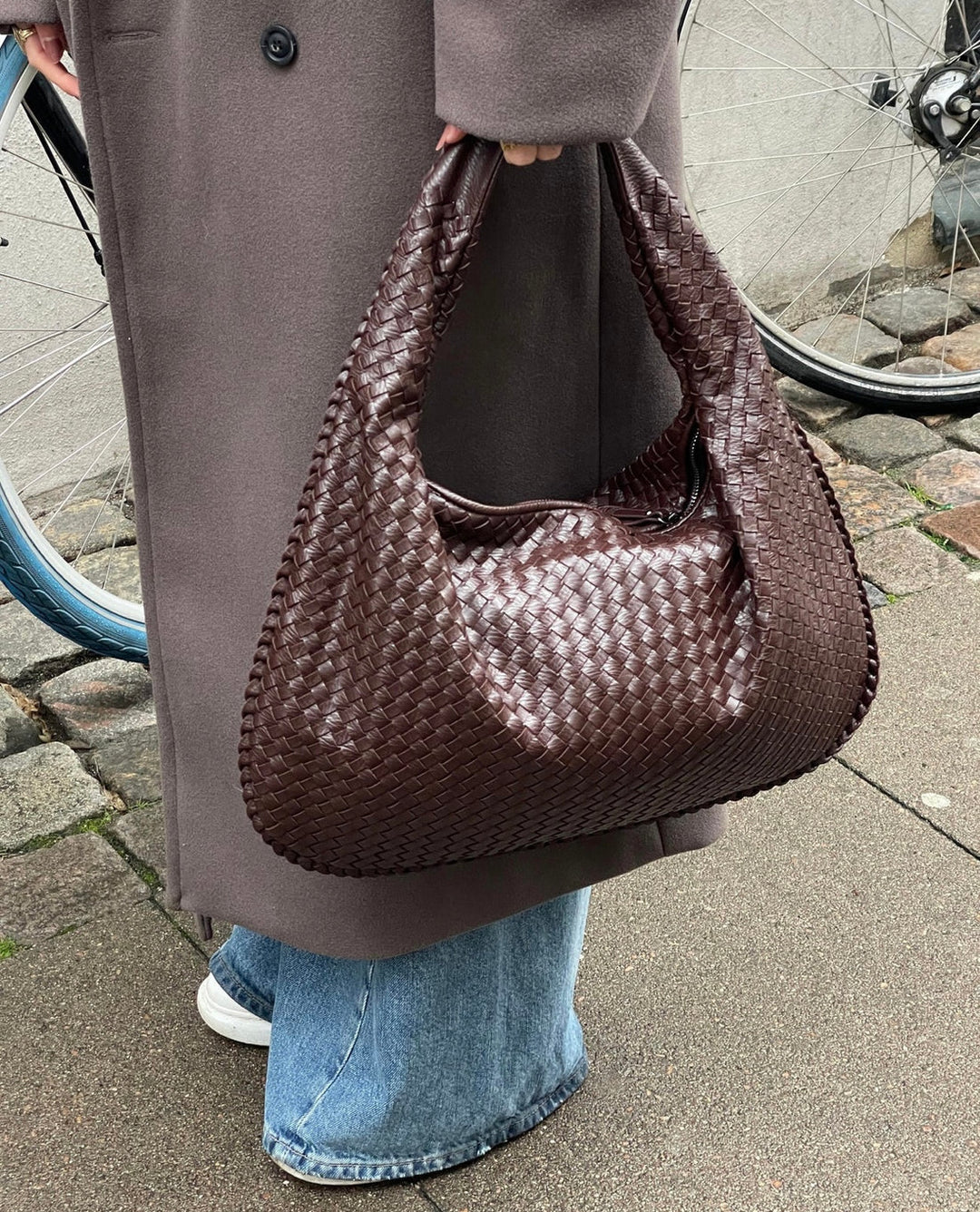 Woven Bag - Vattentät axelremsväska med dragkedja för kvinnor-Eva Jonsson
