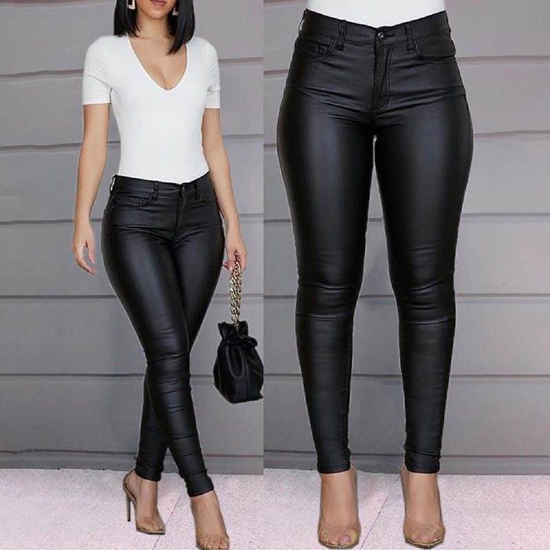 Wynona Leggings | Varma vinterleggings i PU-läder för kvinnor-Eva Jonsson
