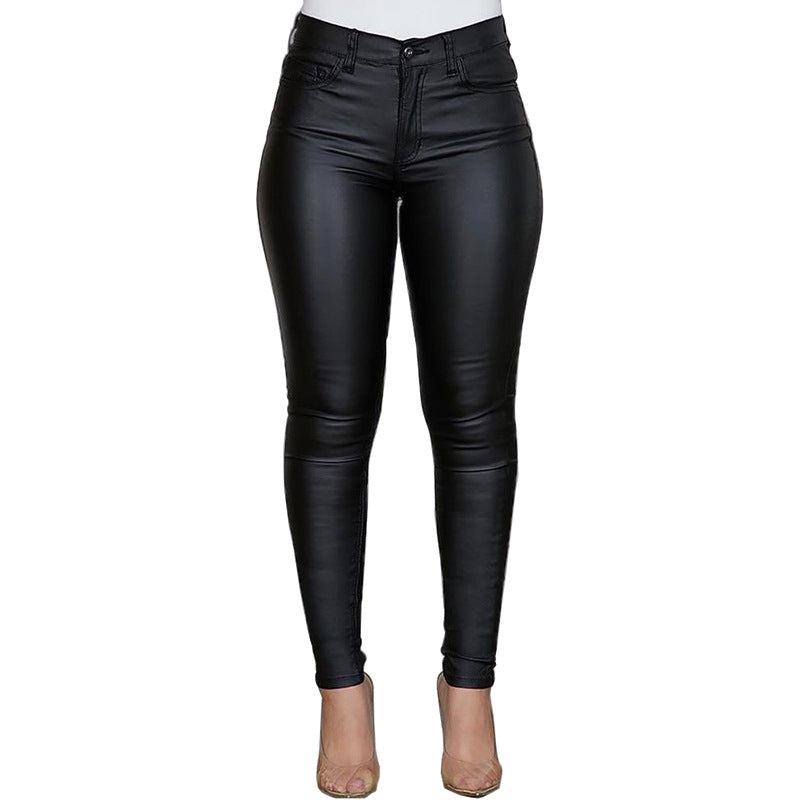 Wynona Leggings | Varma vinterleggings i PU-läder för kvinnor-Eva Jonsson