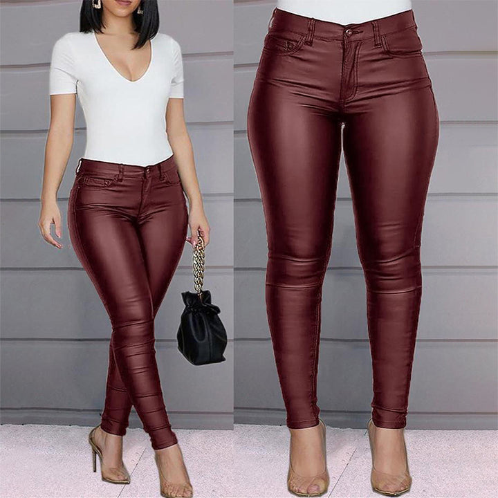Wynona Leggings | Varma vinterleggings i PU-läder för kvinnor-Eva Jonsson