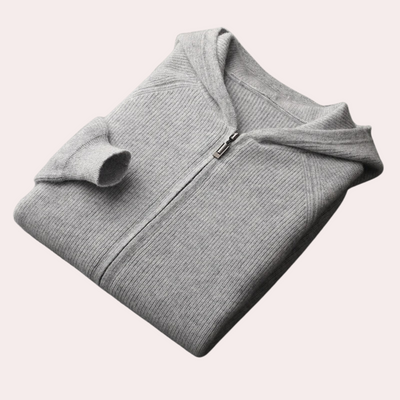 Zip Hoodie - Casual - Stickad - Zip-Up tröja - Herrkläder-Eva Jonsson