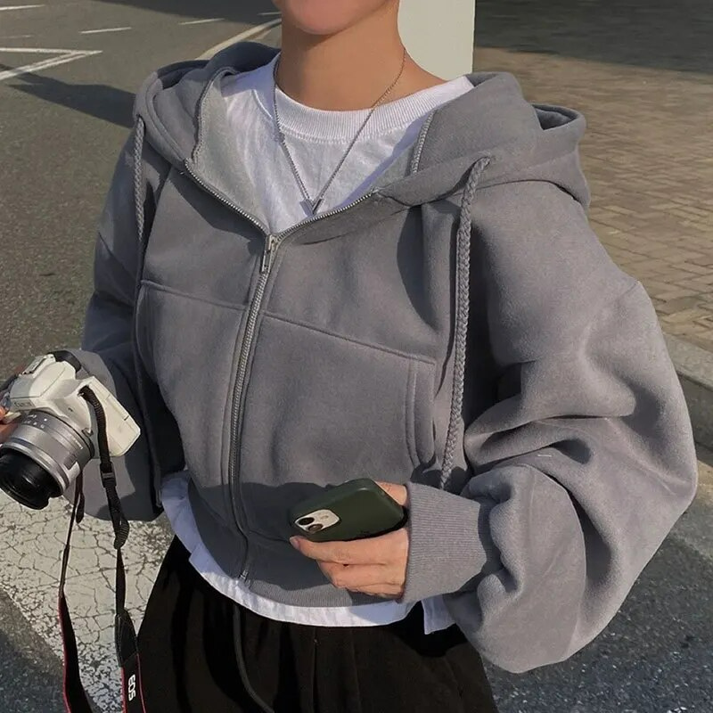 Zip-Up Hoodie - Bekväm överdimensionerad Hoodie med Fickor för Kvinnor-Eva Jonsson