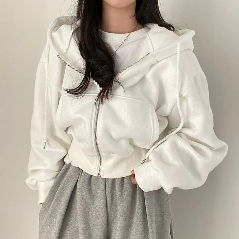 Zip-Up Hoodie - Bekväm överdimensionerad Hoodie med Fickor för Kvinnor-Eva Jonsson