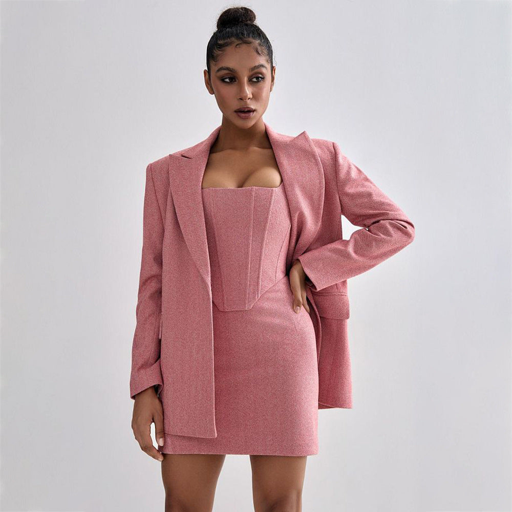 dam Blazer-klänning med strukturerad överdel och figurnära silhuett Eva Jonsson-Eva Jonsson