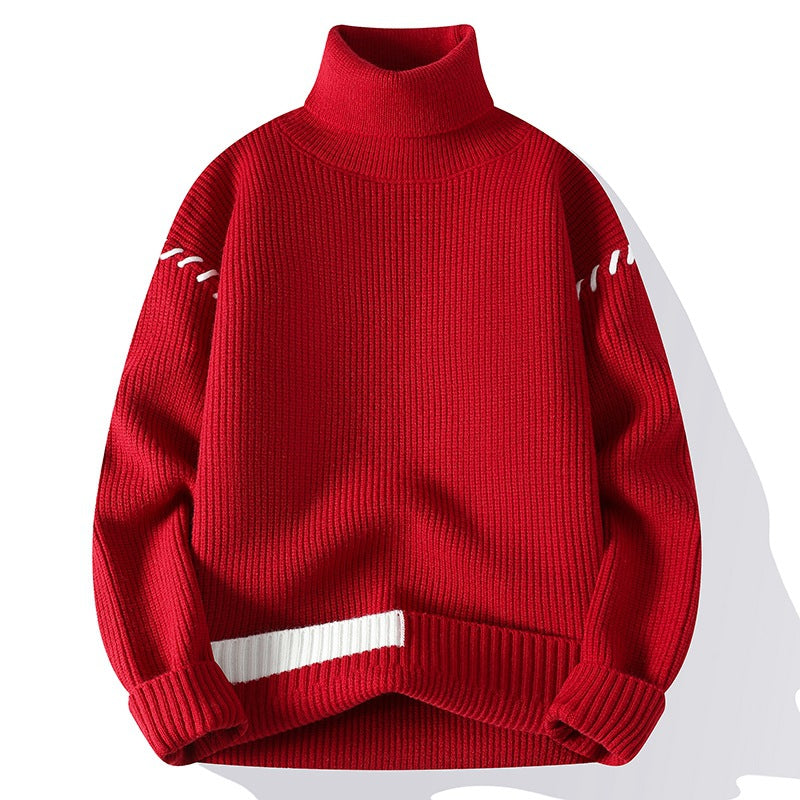 damen grober rollkragenpullover mit dekorativen ärmeldetails Mirla-Eva Jonsson