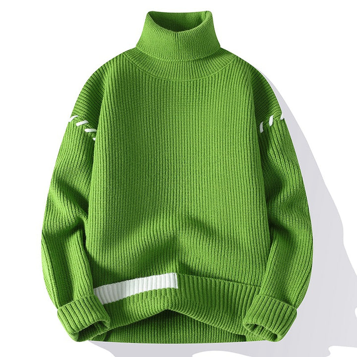 damen grober rollkragenpullover mit dekorativen ärmeldetails Mirla-Eva Jonsson