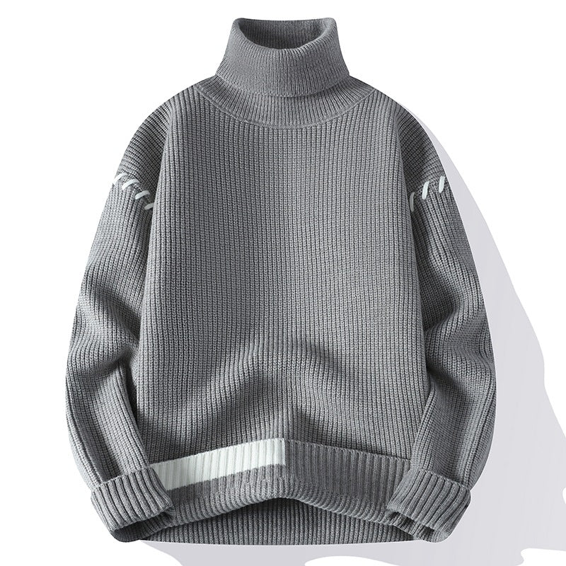damen grober rollkragenpullover mit dekorativen ärmeldetails Mirla-Eva Jonsson
