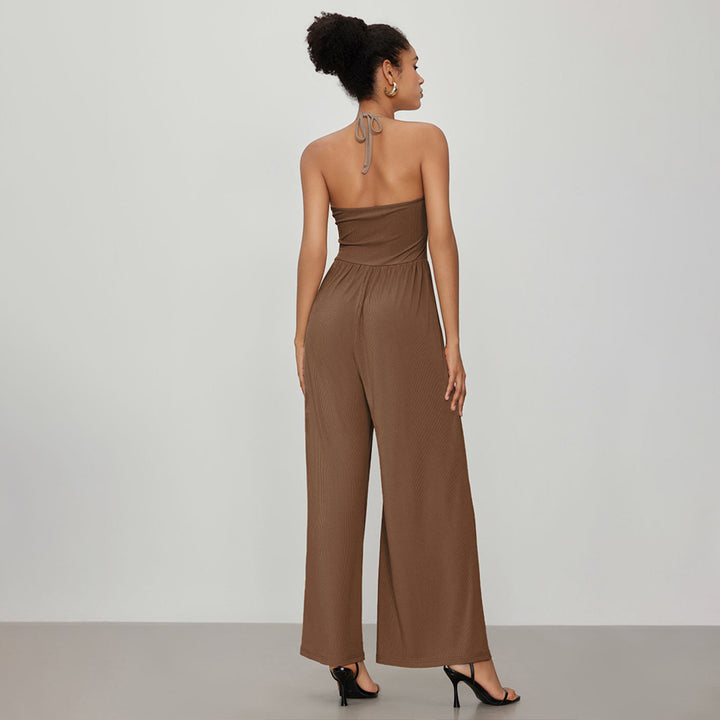 kvinnors jumpsuit med elegant V-hals och lös passform Mirla-Eva Jonsson